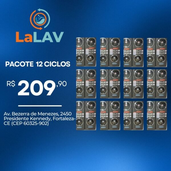 Pacote com 12 Ciclos de Lavagem de Cestos