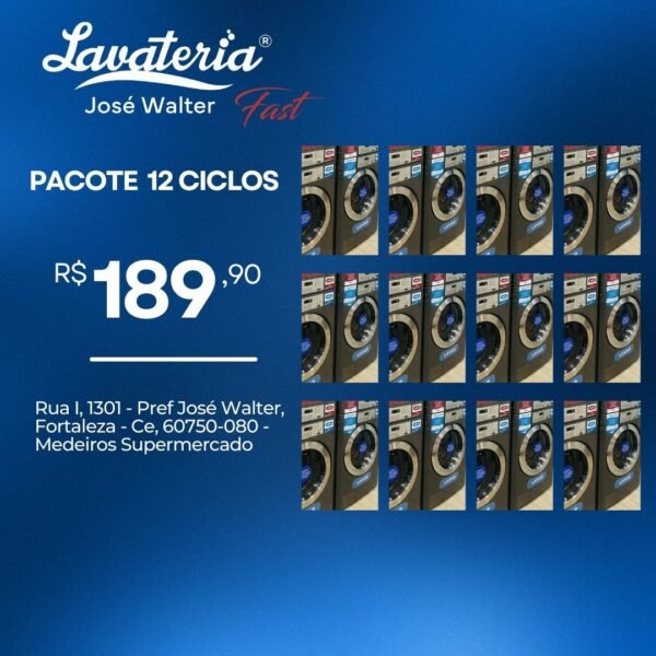 12 Ciclos (Lavagem ou Secagem)
