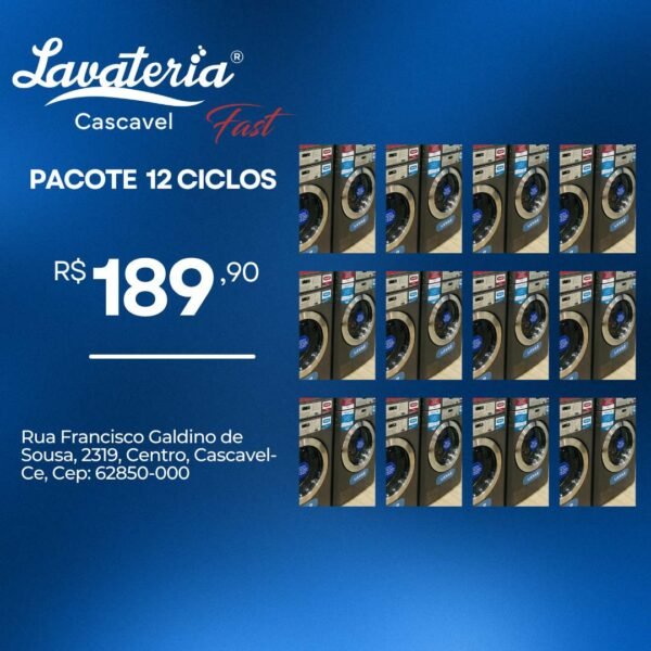 12 Ciclos (Lavagem ou Secagem)