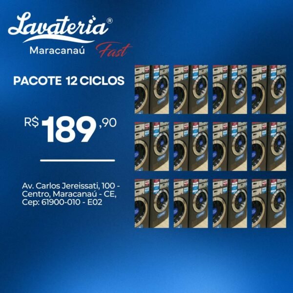 12 Ciclos (Lavagem ou Secagem)