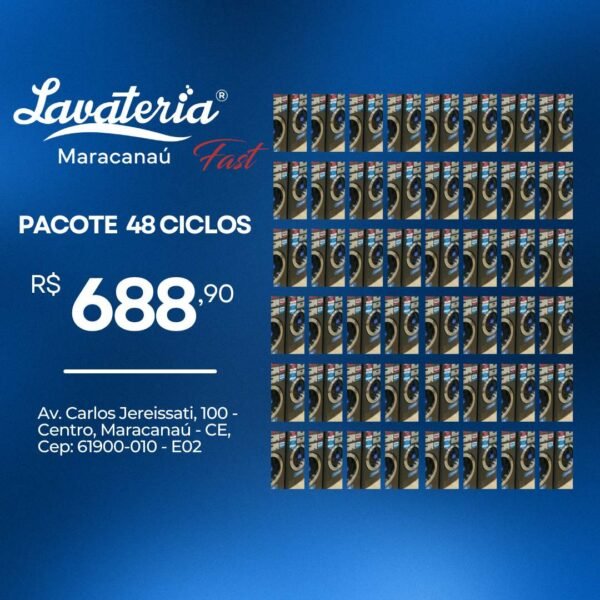 48 Ciclos (Lavagem ou Secagem)