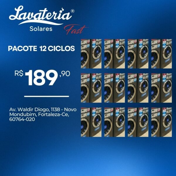 12 Ciclos (Lavagem ou Secagem)